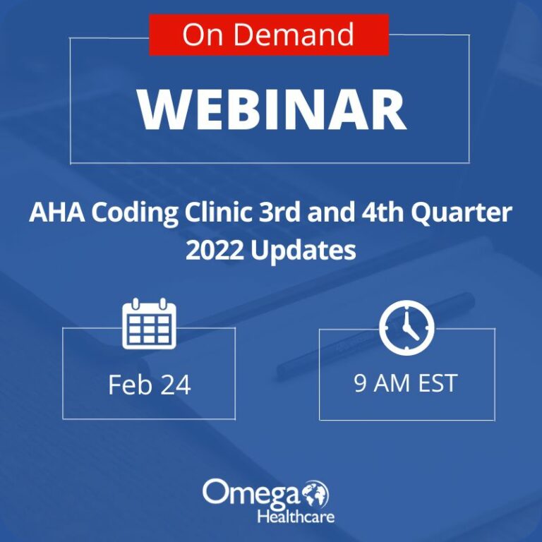 OnDemand 22023 AHA Coding Clinic 34 Quarter 2022 Update Omega